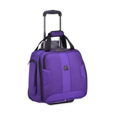 purple underseat luggage