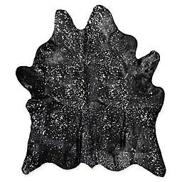 Natural Rugs Scotland Cowhide 5' x 7' Area Rug in Black/Silver
