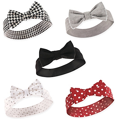 Hudson Baby&reg; Size 0-24M 5-Pack Houndstooth Headbands. View a larger version of this product image.