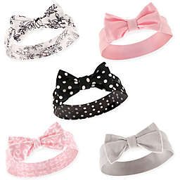 Hudson Baby&reg; Size 0-24M 5-Pack Polka Dot Headbands in Black/Pink/White