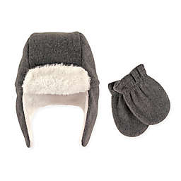 Hudson Baby® Size 12-18M 2-Piece Trapper Hat and Mitten Set in Charcoal