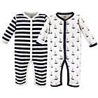 Alternate image 0 for Hudson Baby&reg; Size 0-3M 2-Pack Sailboats Union Suits