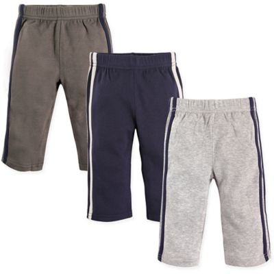 Hudson Baby&reg; 3-Pack Athletic Pants in Blue/Grey