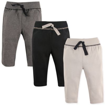 Hudson Baby&reg; 3-Pack Track Pants in Black/Grey