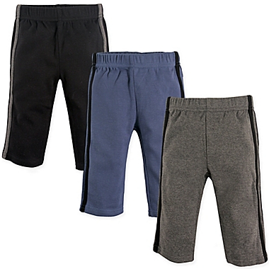 Hudson Baby&reg; Size 0-3M 3-Pack Athletic Pants in Black. View a larger version of this product image.