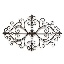 Stratton Home Decor Traditional Scroll 25-Inch x 36-Inch Wall Sculpture in Black