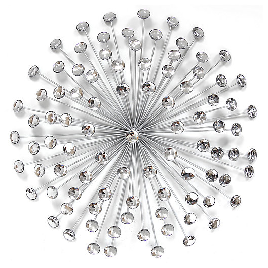 Stratton Home Decor Acrylic Burst Wall Sculpture In Silver Bed Bath Beyond - Bed Bath Beyond Home Decor