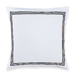 Wamsutta® Hotel Triple Baratta Stitch European Pillow Sham in White/Navy