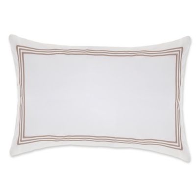 Silver Baratta Stitch 1 White Euro/Square Size Pillow Sham 100% Cotton Single 