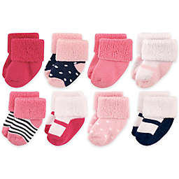 Luvable Friends™ Newborn 8-Pack Mary Jane Socks in Navy