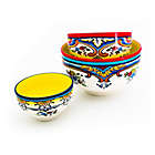 Alternate image 0 for Euro Ceramica Zanzibar Mixing Bowl Set in Blue/White (Set of 3)