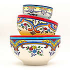 Alternate image 2 for Euro Ceramica Zanzibar Mixing Bowl Set in Blue/White (Set of 3)