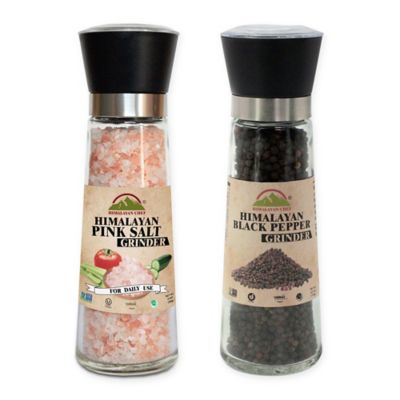 pink salt and pepper mills