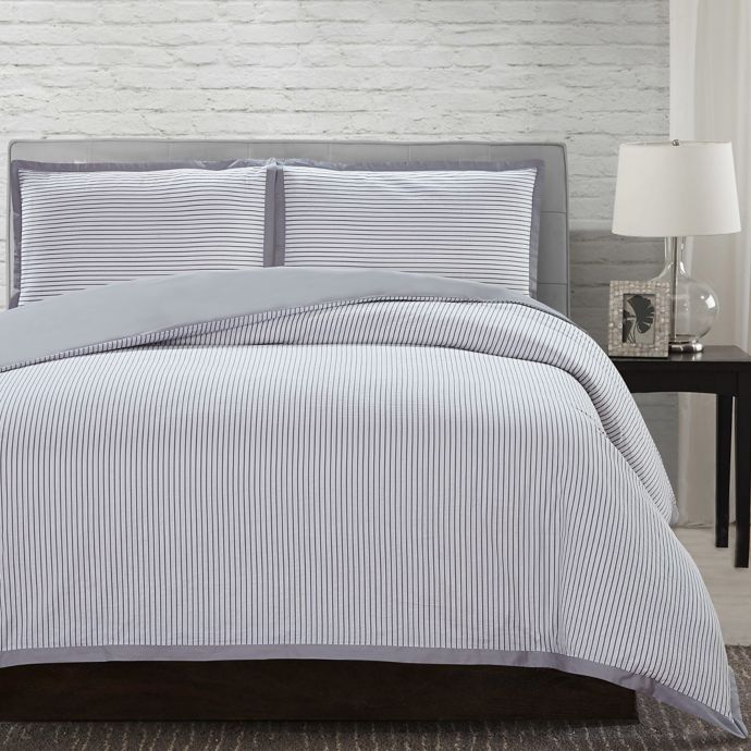 Pacific Coast Textiles Seersucker Duvet Cover Set Bed Bath Beyond