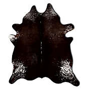 Natural Rugs Kobe Exotic Cowhide 5&#39; x 7&#39; Area Rug in Chocolate/White