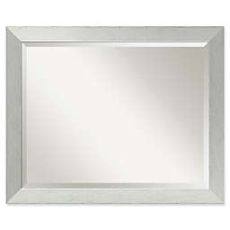 Amanti Art 26-Inch x 32-Inch On-the-Door/Wall Mirror in Brushed Nickel/Silver