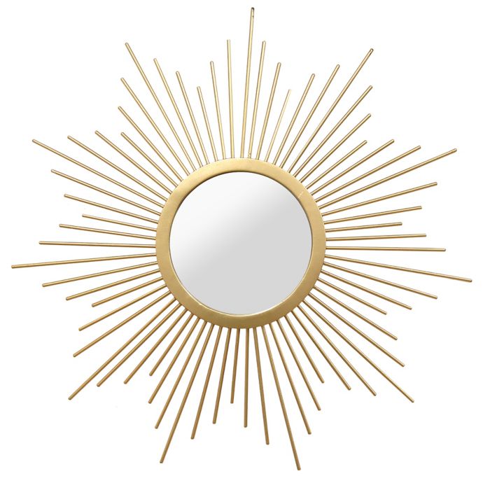 Stratton Home Décor 20-Inch Round Bella Wall Mirror in Gold | Bed Bath & Beyond