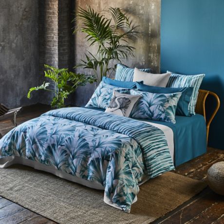 Frette At Home Versilia Duvet Cover In Teal Bed Bath Beyond