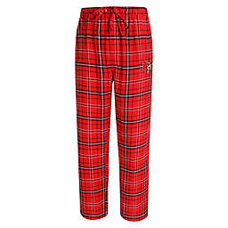 University of Louisville Men's Flannel Plaid Pajama Pant with Left Leg Team Logo
