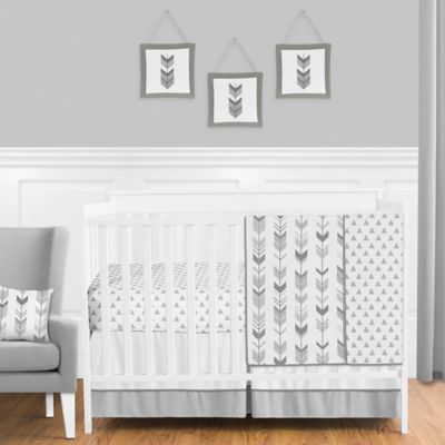 Sweet Jojo Designs&reg; Mod Arrow Crib Bedding Collection in Grey/White