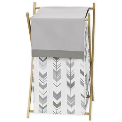 Sweet Jojo Designs&reg; Mod Arrow Shower Laundry Hamper in Grey