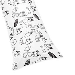 Sweet Jojo Designs&reg; Fox Body Pillowcase in Black/White