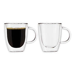 OGGI™ Double Wall Glass Coffee Mugs (Set of 2)