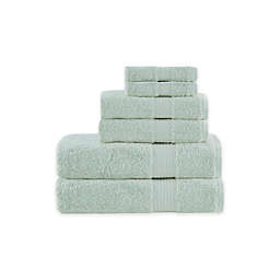 Madison Park 6-Piece Organic Cotton Towel Set in Seafoam