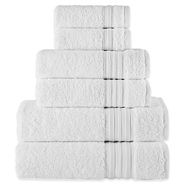 Laural Home Spa Collection 6-Piece Bath Towel Set in White. View a larger version of this product image.