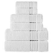 Laural Home Spa Collection 6-Piece Bath Towel Set in White