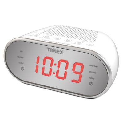 Timex&reg; Dual Alarm AM/FM Clock Radio in White