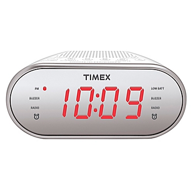 Timex&reg; Dual Alarm AM/FM Clock Radio in White. View a larger version of this product image.