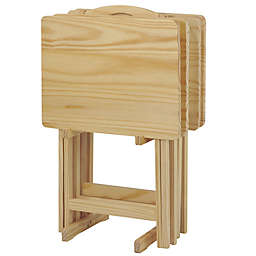 5-Piece Tray Table Set in Natural