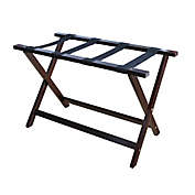 Hotel Style 30-Inch Extra-Wide Folding Luggage Rack in Espresso