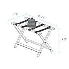 Alternate image 4 for Hotel Style 30-Inch Extra-Wide Folding Luggage Rack in Espresso