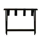 Alternate image 1 for Hotel Style 30-Inch Extra-Wide Folding Luggage Rack in Espresso
