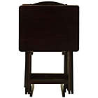 Alternate image 1 for 5-Piece Tray Table Set in Espresso
