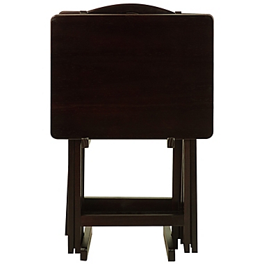 5-Piece Tray Table Set in Espresso. View a larger version of this product image.