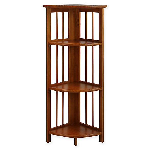 Alternate image 1 for Casual Home 4-Shelf Corner Folding Bookcase