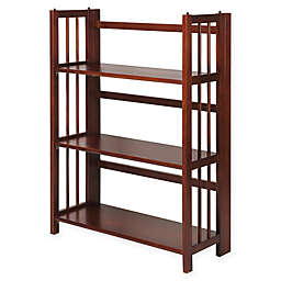 3-Shelf Folding Stackable 27.5-Inch Wide Bookcase