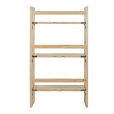 Casual Home&reg; 3-Shelf Folding Student Bookcase in Natural. View a larger version of this product image.