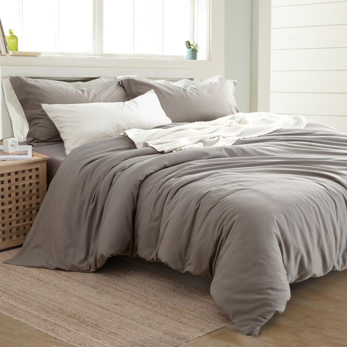 Pacific Coast Textiles Linen Cotton Duvet Cover Set Bed Bath