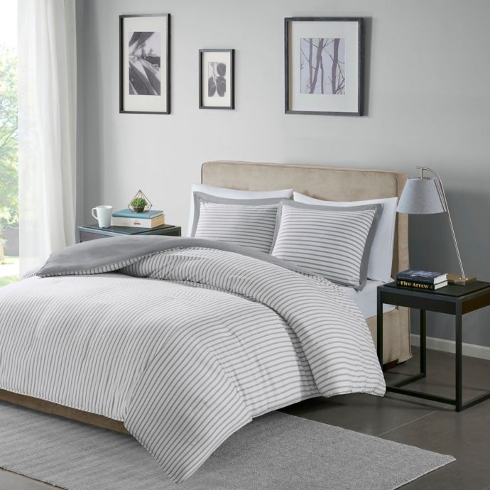 Madison Park Essentials Hayden Reversible Duvet Cover Set Bed