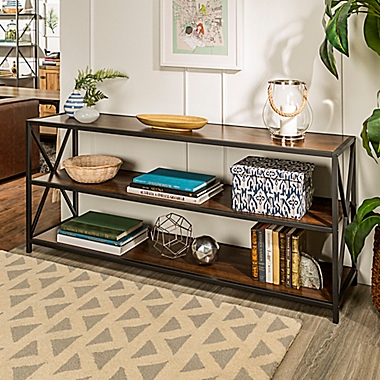 Forest Gate&trade; Blair 60-Inch Bookshelf Console Table in Dark Walnut. View a larger version of this product image.