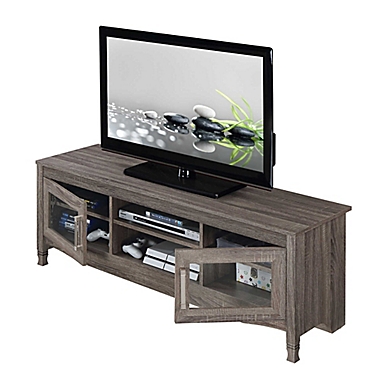 Techni Mobili Driftwood TV Stand in Grey. View a larger version of this product image.