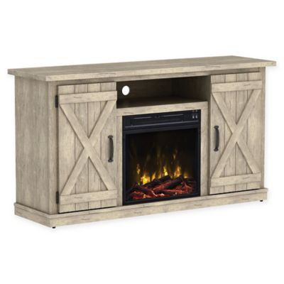 Cottonwood Electric Fireplace And Tv, Electric Fireplace With Sliding Barn Doors