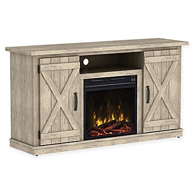 ClassicFlame&reg; Cottonwood Electric Fireplace and TV Stand in Brown. View a larger version of this product image.