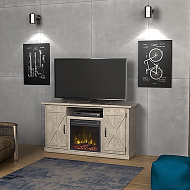 ClassicFlame&reg; Cottonwood Electric Fireplace and TV Stand in Brown. View a larger version of this product image.