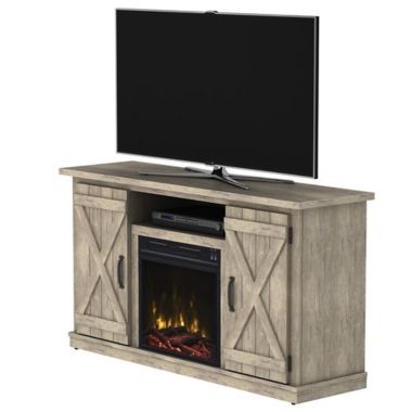 ClassicFlame&reg; Cottonwood Electric Fireplace and TV Stand in Brown. View a larger version of this product image.