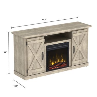 ClassicFlame&reg; Cottonwood Electric Fireplace and TV Stand in Brown. View a larger version of this product image.